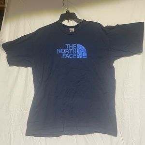 The North Face Blue Short Sleeve Tee with Bold Logo
